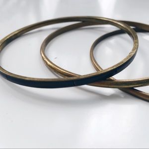 Vintage Brass Bracelets (set of three)